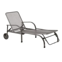 MWH Chalet Gartenliege Streckmetall Eisengrau