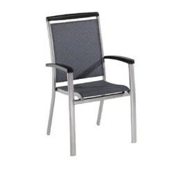 Sieger Royal Stapelsessel Aluminium/Textilene Graphit/Grau