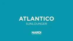 Nardi Atlantico Gartenliege Kunststoff/Textilene Taupe/Himmelblau