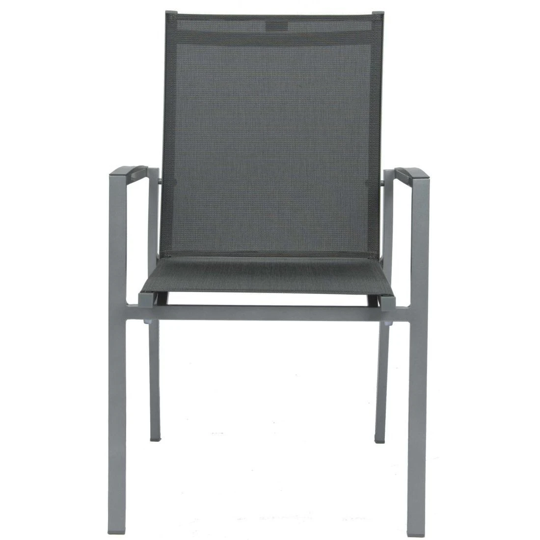 Stern New Levanto Stapelsessel Aluminium/Textilene Graphit/Silbergrau 2 Stern New Levanto Stapelsessel Aluminium/Textilene Graphit/Silbergrau - Image 2