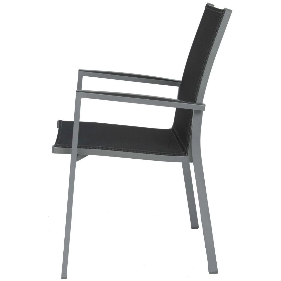 Stern New Levanto Stapelsessel Aluminium/Textilene Graphit/Silbergrau 3 Stern New Levanto Stapelsessel Aluminium/Textilene Graphit/Silbergrau - Image 3