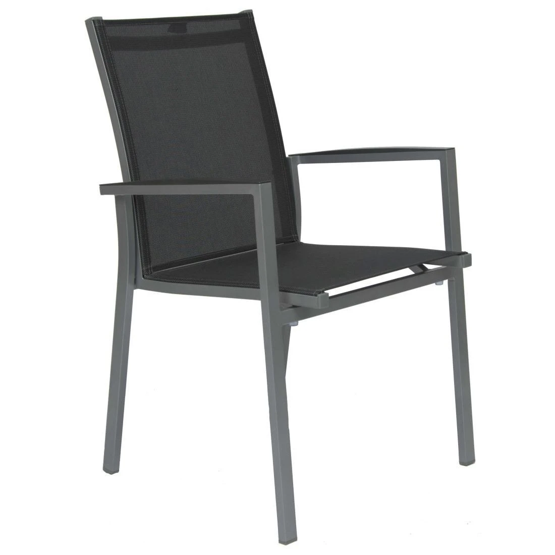 Stern New Levanto Stapelsessel Aluminium/Textilene Graphit/Silbergrau 9 Stern New Levanto Stapelsessel Aluminium/Textilene Graphit/Silbergrau - Image 9