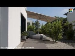 Kettler Ego Gartenliege 213x90x33cm Sunbrella Silber/Anthrazit