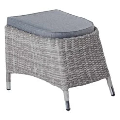 LC Garden Nizza Fußauflage Geflecht/Polster White Grey/Light Grey