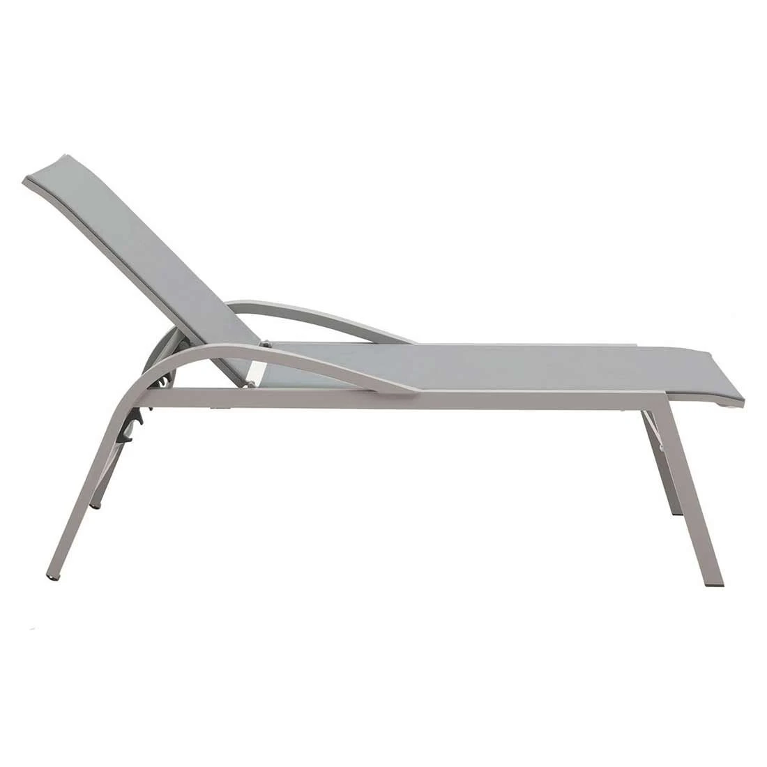 Siena Garden Milos Gartenliege Aluminium/Ranotex® Matt Silber/Silber-Schwarz 4 Siena Garden Milos Gartenliege Aluminium/Ranotex® Matt Silber/Silber-Schwarz - Image 4