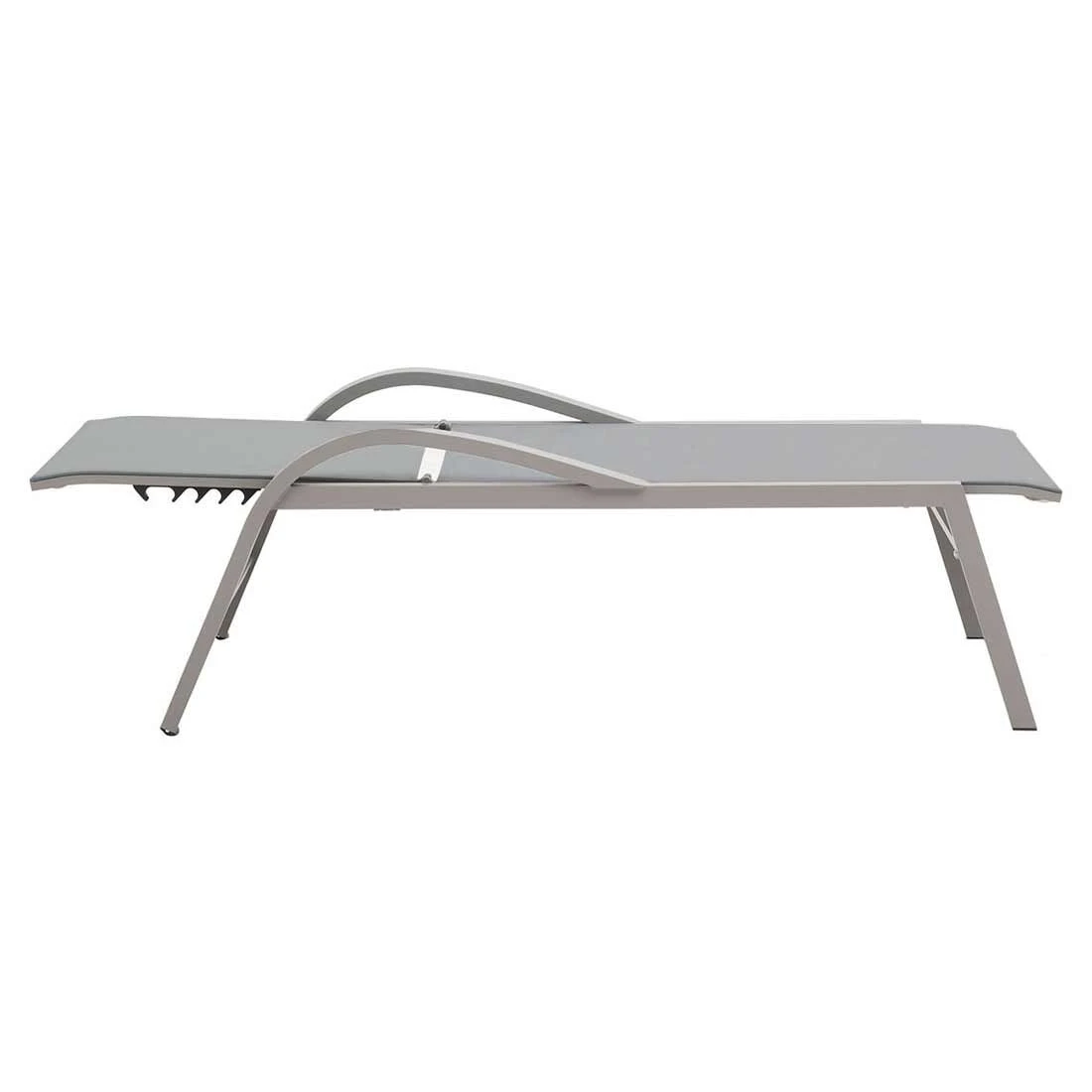 Siena Garden Milos Gartenliege Aluminium/Ranotex® Matt Silber/Silber-Schwarz 5 Siena Garden Milos Gartenliege Aluminium/Ranotex® Matt Silber/Silber-Schwarz - Image 5