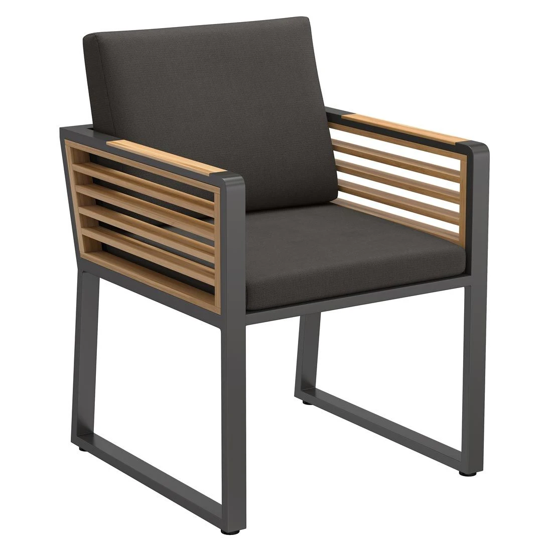 OUTLIV. New York Gartensessel Aluminium/Teak/Olefin Anthrazit 1 OUTLIV. New York Gartensessel Aluminium/Teak/Olefin Anthrazit