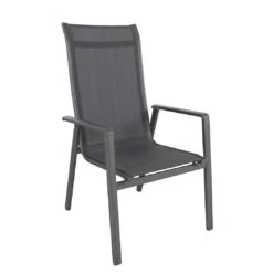 MWH Kedline Stapelsessel Aluminium/Textilene Eisengrau/Anthrazit