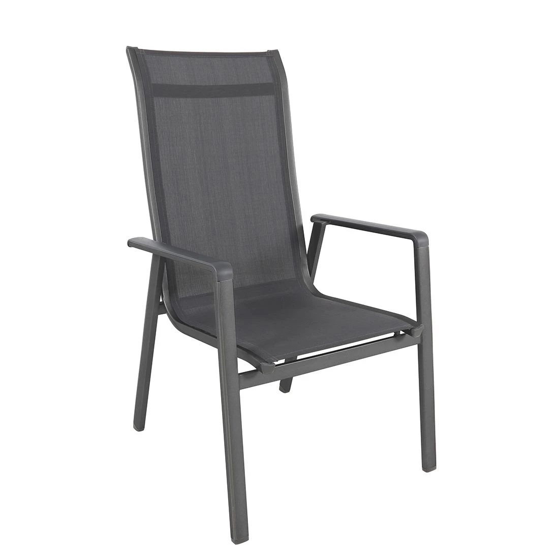 MWH Kedline Stapelsessel Aluminium/Textilene Eisengrau/Anthrazit 1 MWH Kedline Stapelsessel Aluminium/Textilene Eisengrau/Anthrazit