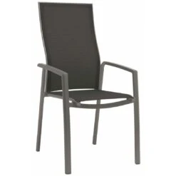 Stern Kari Hochlehner-Stapelsessel Aluminium/Textilene Graphit/Silbergrau
