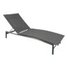 Zebra One Gartenliege Edelstahl/Textilene Edelstahl/Dark Grey