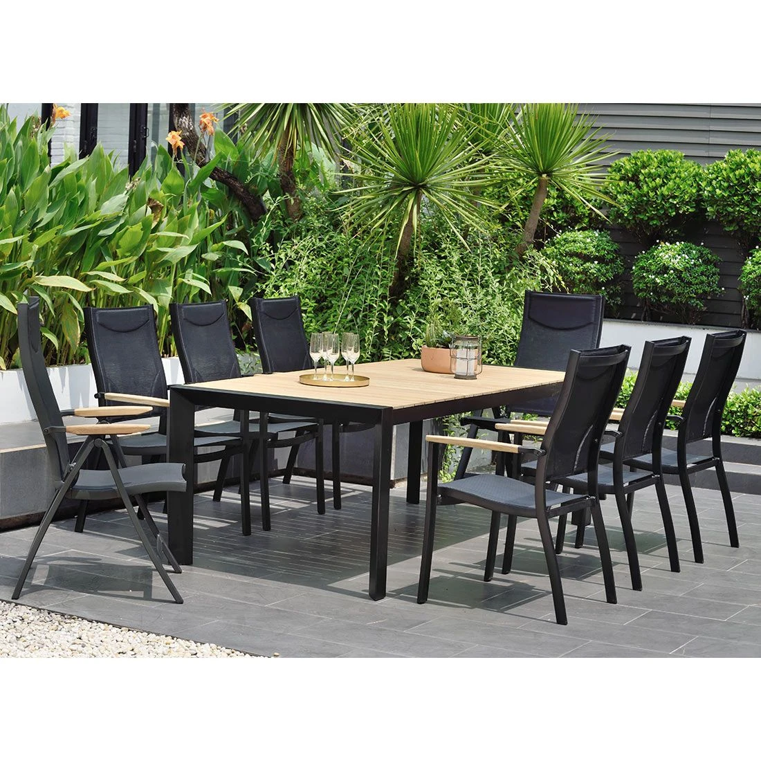 LifestyleGarden Pelen Klappsessel Aluminium/Textilene Batman Black 2 LifestyleGarden Pelen Klappsessel Aluminium/Textilene Batman Black - Image 2