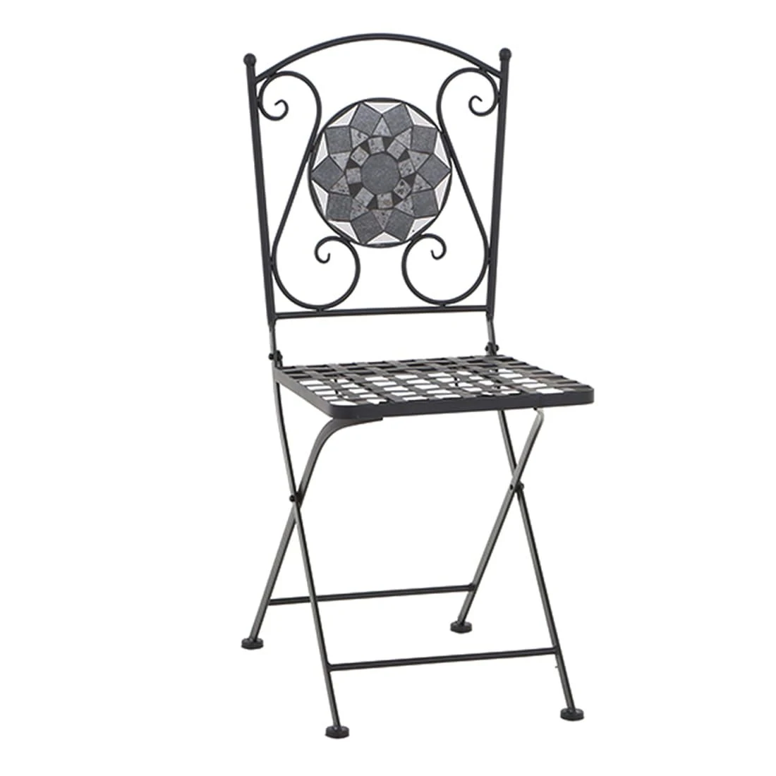 Siena Garden Como Klappstuhl Stahl/Keramik Schwarz Matt / Mosaikoptik 1 Siena Garden Como Klappstuhl Stahl/Keramik Schwarz Matt / Mosaikoptik