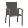 Siena Garden Gomera II Stapelsessel Aluminium/Texfabric Graphit/Grau