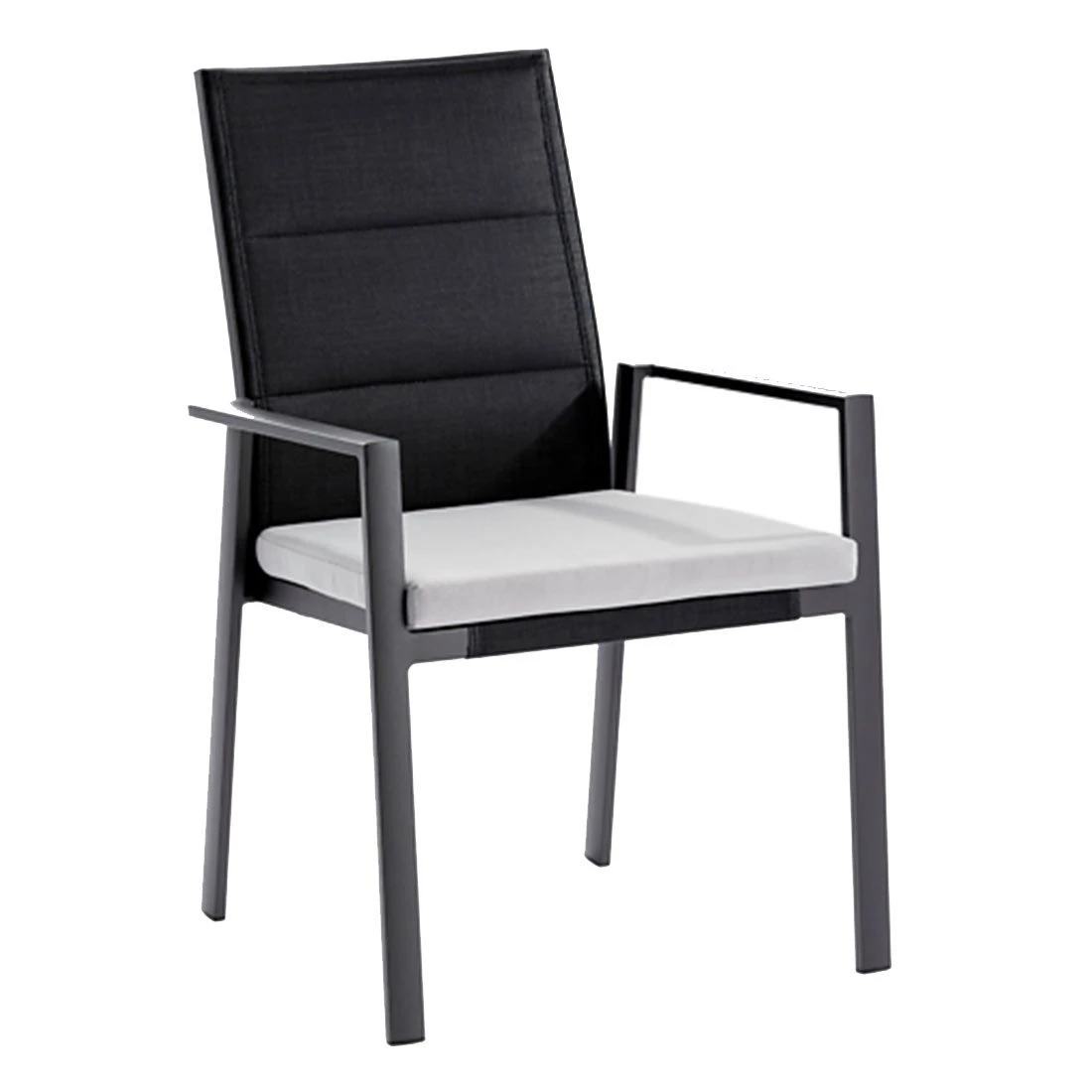 Niehoff Nancer Hochlehnersessel Aluminium/Batyline Anthrazit/Schwarz 1 Niehoff Nancer Hochlehnersessel Aluminium/Batyline Anthrazit/Schwarz