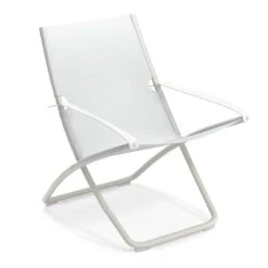 Emu Snooze Liegestuhl Stahl/Textilene Weiß/Weiß
