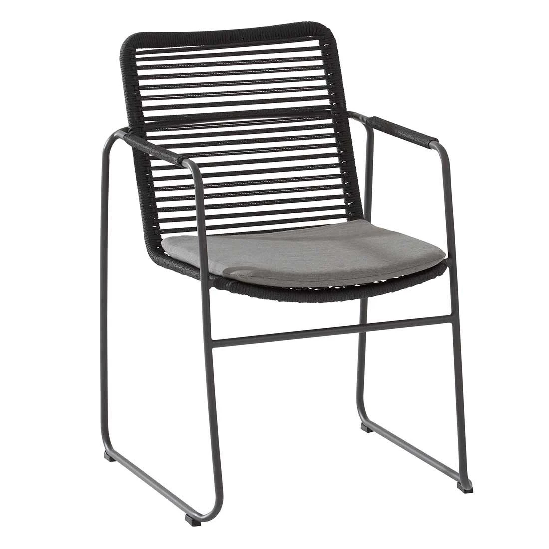 4Seasons Elba Stapelsessel Edelstahl/Rope Anthrazit 1 4Seasons Elba Stapelsessel Edelstahl/Rope Anthrazit