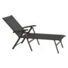Siena Garden Solana Klappliege Aluminium/Ranotex®-Gewebe Anthrazit/Silber-Schwarz