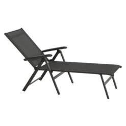 Siena Garden Solana Klappliege Aluminium/Ranotex®-Gewebe Anthrazit/Silber-Schwarz