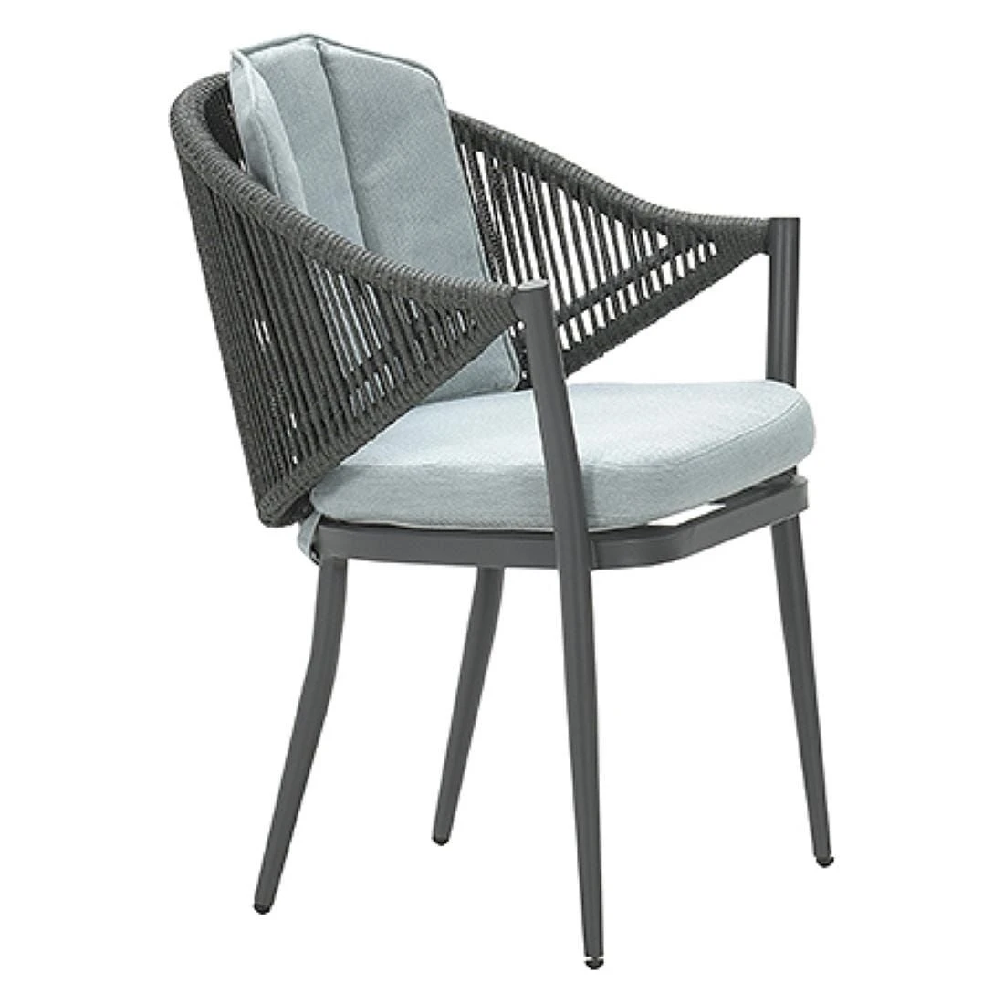 Garden Impressions Monica Diningsessel Aluminium/Rope Carbon Black/Mint Grey 1 Garden Impressions Monica Diningsessel Aluminium/Rope Carbon Black/Mint Grey