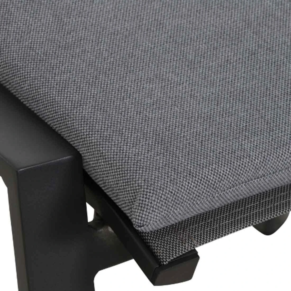 Siena Garden Valencia Hocker Aluminium/Polster Anthrazit/Salt&Pepper 5 Siena Garden Valencia Hocker Aluminium/Polster Anthrazit/Salt&Pepper - Image 5