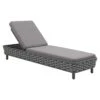 OUTLIV. Leon Gartenliege Aluminium/Rope/Acryl Anthrazit/Anthrazit-Blau-Meliert