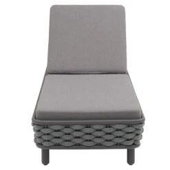 OUTLIV. Leon Gartenliege Aluminium/Rope/Acryl Anthrazit/Anthrazit-Blau-Meliert -Gartenmöbel Verkauf 1248448 3