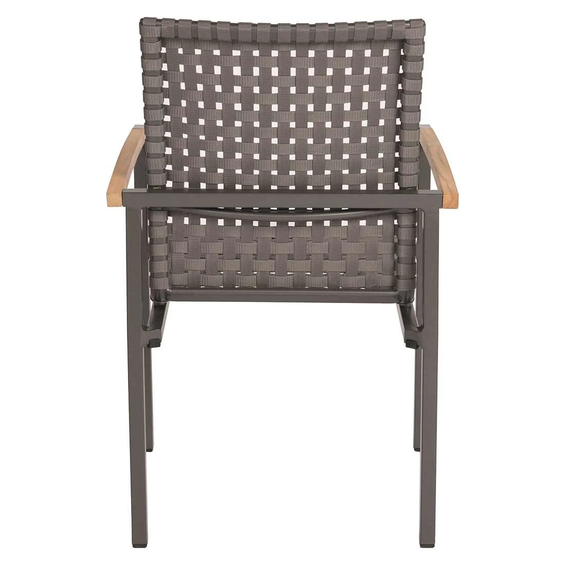 Stern Lucy Stapelsessel Aluminium/Gurtbespannung Teakarmlehnen Anthrazit/Platin 5 Stern Lucy Stapelsessel Aluminium/Gurtbespannung Teakarmlehnen Anthrazit/Platin - Image 5