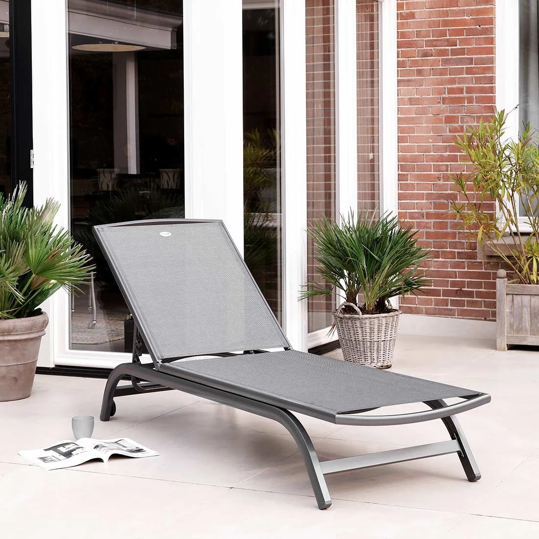 Hartman San Domingo Gartenliege Aluminium/Textilene Xerix/Anthrazit 2 Hartman San Domingo Gartenliege Aluminium/Textilene Xerix/Anthrazit - Image 2