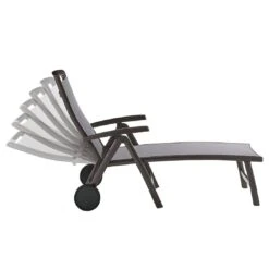 Sieger Royal Gartenliege Aluminium/Textilene Eisengrau/Hellgrau -Gartenmöbel Verkauf 1262077 3