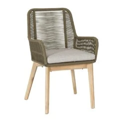 OUTLIV. Padua Gartensessel Rope/Akazie Teaklook Olivgrün