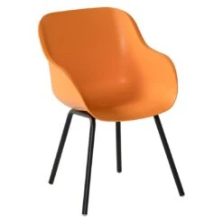 Hartman Sophie Elegance Rondo Gartensessel Aluminium/Kunststoff Carbon Black/Indian Orange