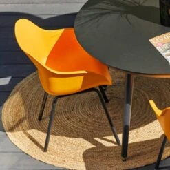 Hartman Sophie Elegance Rondo Gartensessel Aluminium/Kunststoff Carbon Black/Indian Orange -Gartenmöbel Verkauf 1305890 6
