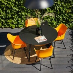 Hartman Sophie Elegance Rondo Gartensessel Aluminium/Kunststoff Carbon Black/Indian Orange -Gartenmöbel Verkauf 1305890 7
