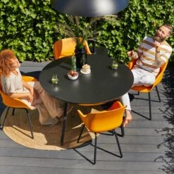 Hartman Sophie Elegance Rondo Gartensessel Aluminium/Kunststoff Carbon Black/Indian Orange -Gartenmöbel Verkauf 1305890 8