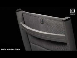 Kettler Basic Plus Pad Stapelsessel Aluminium/Outdoorgewebe Silber/Anthrazit Meliert