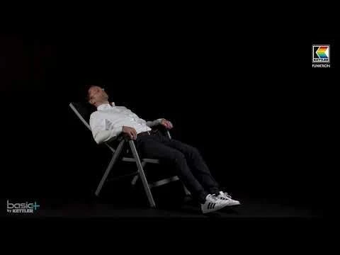 Kettler Basic+ Premium Klappsessel Aluminium/Textilene Silber/Lakritz 2 Kettler Basic+ Premium Klappsessel Aluminium/Textilene Silber/Lakritz - Image 2