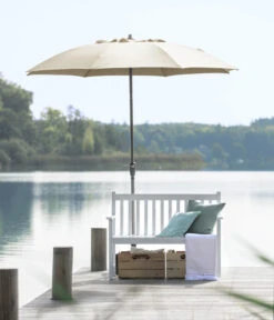 Dehner Sonnenschirm Paros, Rund, Ca. Ø250 Cm -Gartenmöbel Verkauf 2408300 WE MO 001 SchirmparosCremeNeu