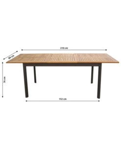 Dehner Teak-Ausziehtisch Colmar, Ca. B152-210/H76/T89 Cm -Gartenmöbel Verkauf 2785608 WE DE 001 GartenmoebelsetTischColmar