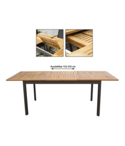 Dehner Teak-Ausziehtisch Colmar, Ca. B152-210/H76/T89 Cm -Gartenmöbel Verkauf 2785608 WE IG 001 DehnerHolztischCalais