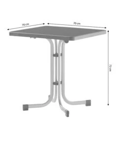 Sieger Boulevard-Klapptisch Mecalit®-PRO, Ca. B70/H72/T70 Cm -Gartenmöbel Verkauf 3885589 WE BG 001 SiegerKlapptischKlapptischGraphit70X70