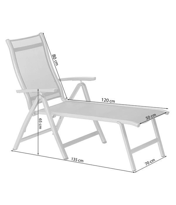 Dehner Gartenliege Chicago, Ca. B70/H72/T180 Cm 4 Dehner Gartenliege Chicago, Ca. B70/H72/T180 Cm - Image 4