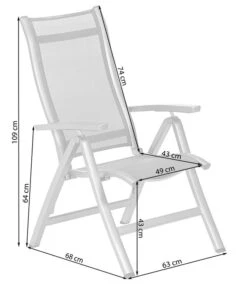 Dehner Klappsessel Chicago, Hochlehner 13 Dehner Klappsessel Chicago, Hochlehner -Gartenmöbel Verkauf 4210316 WE FS 001 SkizzeKlappsesselChicago