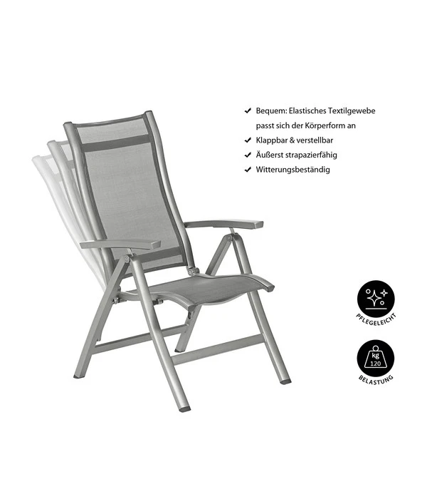 Dehner Klappsessel Chicago, Hochlehner 6 Dehner Klappsessel Chicago, Hochlehner - Image 6