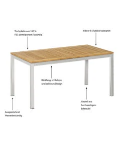 Dehner Gartentisch Toulouse, Ca. B152/H75/T90 Cm 16 Dehner Gartentisch Toulouse, Ca. B152/H75/T90 Cm -Gartenmöbel Verkauf 4210613 WE IG 001 TischToulouse