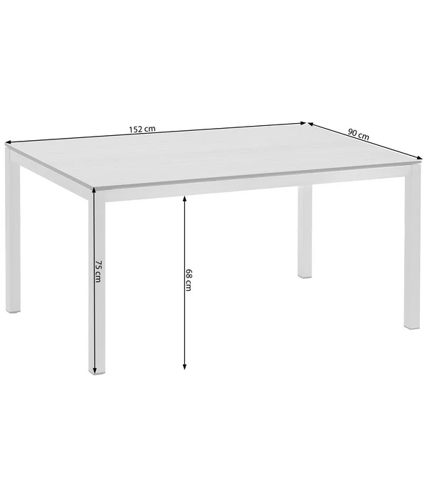 Dehner Premium Esstisch Nantes, Ca. B152/H75/T90 Cm 2 Dehner Premium Esstisch Nantes, Ca. B152/H75/T90 Cm - Image 2