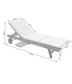 Dehner Rollliege Ravenna, Ca. B70/H89/T200 Cm -Gartenmöbel Verkauf 4407086 WE BG 001 RollliegeRavenna