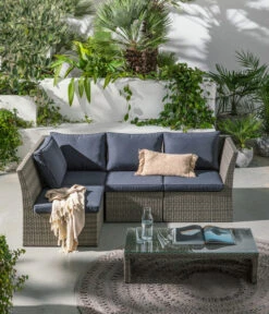 Dehner Geflecht-Lounge Rom, 4-teilig 24 Dehner Geflecht-Lounge Rom, 4-teilig -Gartenmöbel Verkauf 4407334 WE MO 002 DehnerGeflechtLoungeRomNEU