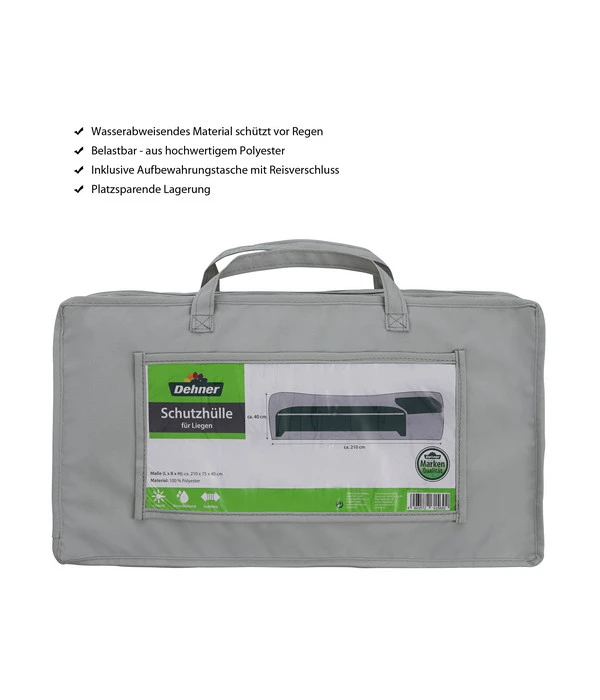 Dehner Abdeckhaube Für Liegen, 75x40x210 Cm, Grau 4 Dehner Abdeckhaube Für Liegen, 75x40x210 Cm, Grau - Image 4