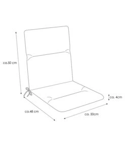 KETTtex Niederlehnerpolster Turin, Ca. B100/H4/T50 Cm -Gartenmöbel Verkauf 4448973 WE FS 004 Turin